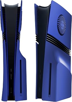 Joso Faceplate for PS5 Pro Disc Edition, Anti-Scratch Dustproof Case Replacement, Cover Skin Fit for PlayStation 5 Pro, Plates for PS5 Accessories, Easy Installation, Blue with Vent - Disc | 2024