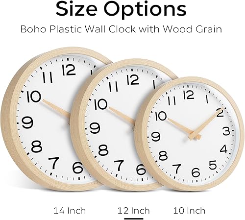 Miniatura 45 de AKCISOT Reloj de pared, moderno y pequeño, funciona con pilas, de 8 pulgadas, silencioso, analógico, clásico, para oficina, hogar, baño, cocina