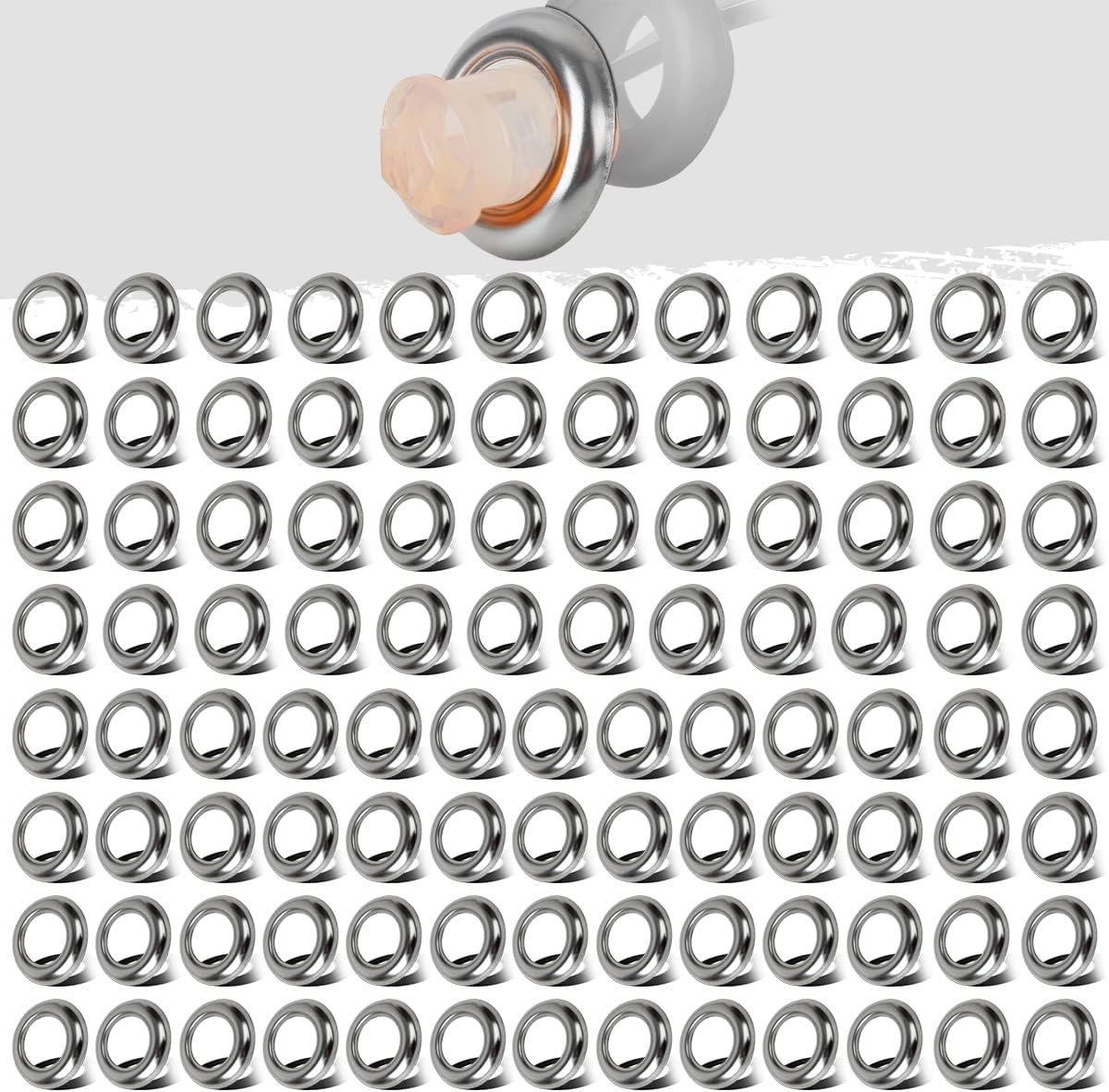 Partsam 3/4" round Stainless Steel Trim Ring Bezel For 3/4" Accent Marker Lights and all 3/4" Round Marker Clearance Lights (Pack of 100)