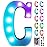 Foaky Colorful LED Letter Lights with Remote,Marquee Light Up Letters Sign for Night Light Wedding/Birthday Party Battery Powered Christmas Lamp Home Bar Decoration(C)
