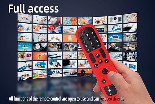 Miniatura 9 de Cubierta de dispositivo electrónico portátil para LG TV Remote, MR22GAMR22GNMR23GA Funda de silicona con cordón (gris)