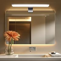 da LIGHT LED Tükör Lámpa 30 cm 580 lm Fürdőszoba Világítás IP44 Semleges Fehér Chrome - 30 cm, Chrome 2