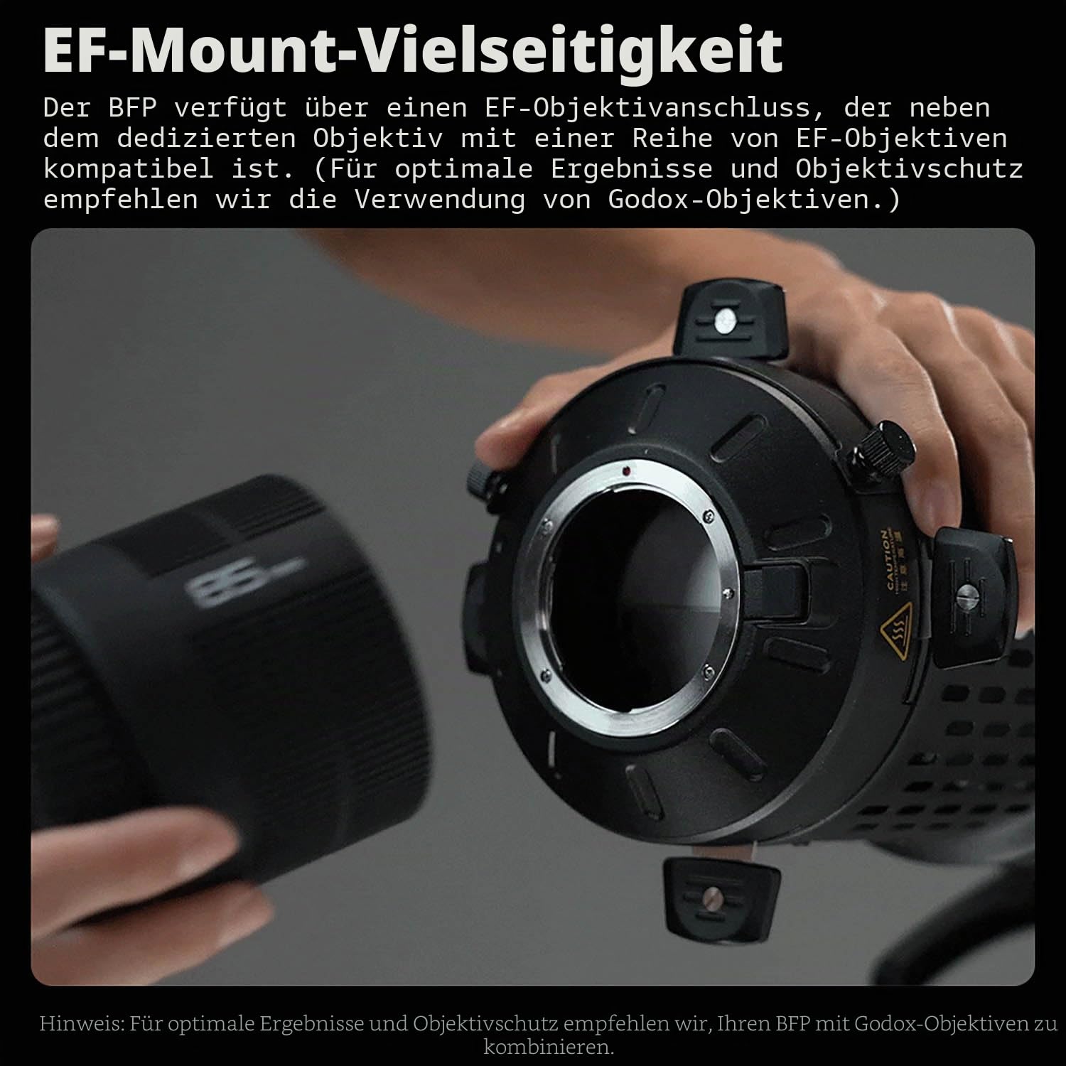 GODOX BFP Blitzlichtprojektor, für DP400IIIV DP600IIIV QT400III QT600III SK400II SK400IIV MS300 AD600Pro Stroboskoplicht und GODOX Mount AD300Pro (BFP KIT2)
