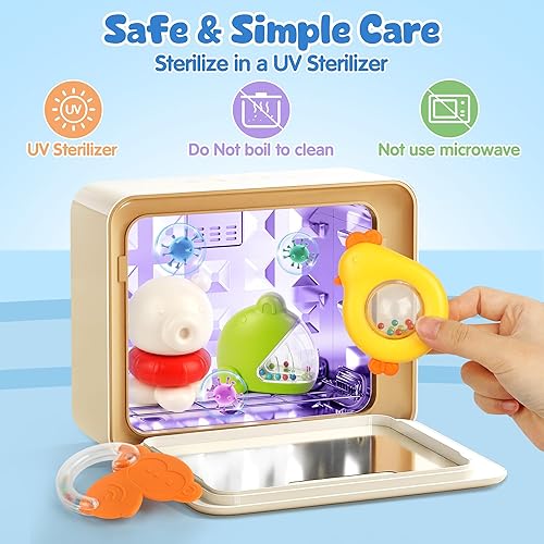 Miniatura 6 de Sonajeros para bebés de 0 a 6 meses  Juguetes sensoriales para bebés de 3 a 6 meses, calcetines de sonajero de muñeca, buscador de pies y juguetes