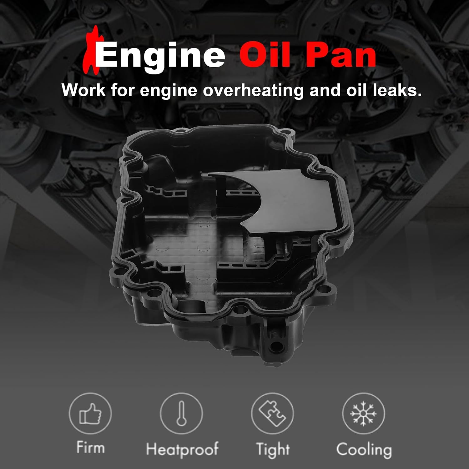 Lower Engine Oil Pan with Drain Plug & Gasket Compatible with Infiniti Q50 2016-2021 Q60 2017-2021 Only AWD 3.0L Replace 111105CB2B