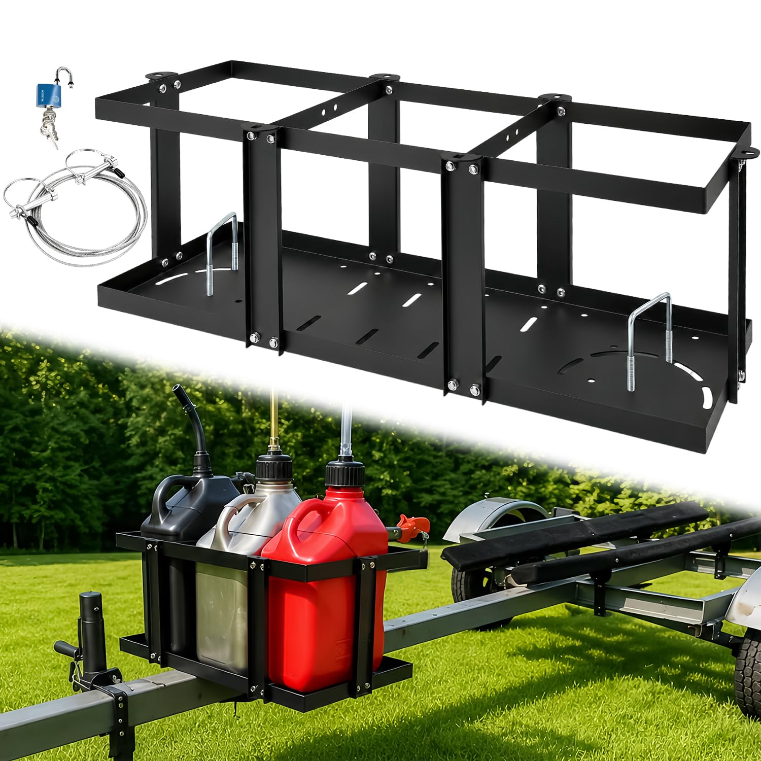 Gas Can Holder for Trailer