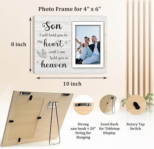 Miniatura 5 de Regalos conmemorativos por pérdida de hijo, marco de fotos conmemorativo, regalos de condolencia para madre, marco de fotos de memoria amorosa de 8