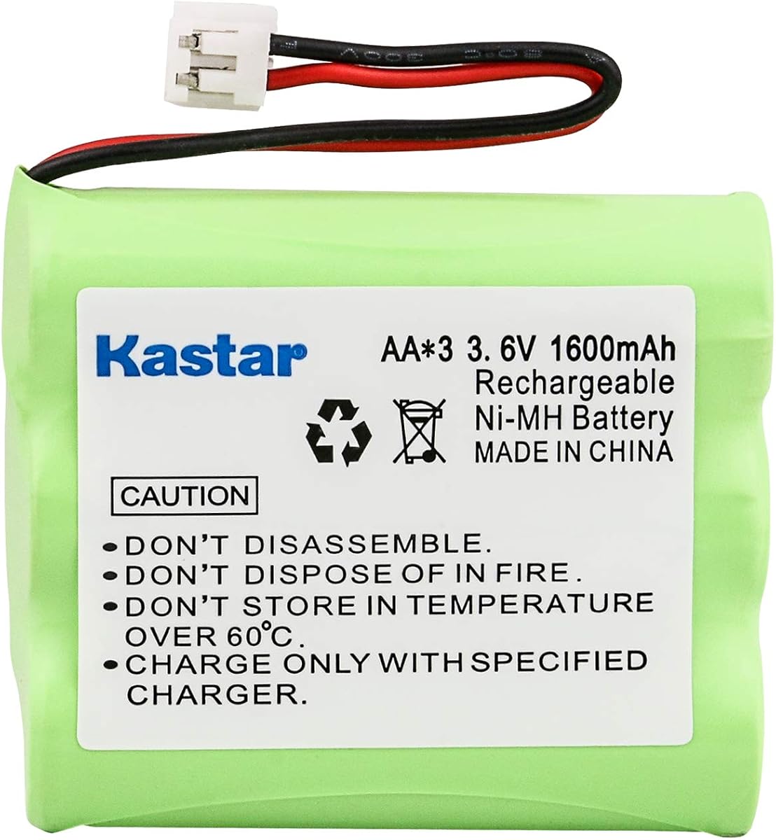 Kastar - Batería de repuesto para teléfono inalámbrico recargable para Vtech 80-5071-00-00 ia5874 ia5876, ia5877, ia5879, AT&T E5909 E5945 9370 9371 9410 9465