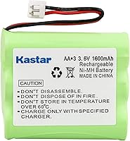 Vista 1 de Vtech 80-5071-00-00 batería para teléfono inalámbrico Ni-CD 3 AA W/JST, de 3.6 V y 800 mAh, de capacidad elevada, repuesto para AT&T, Panasonic