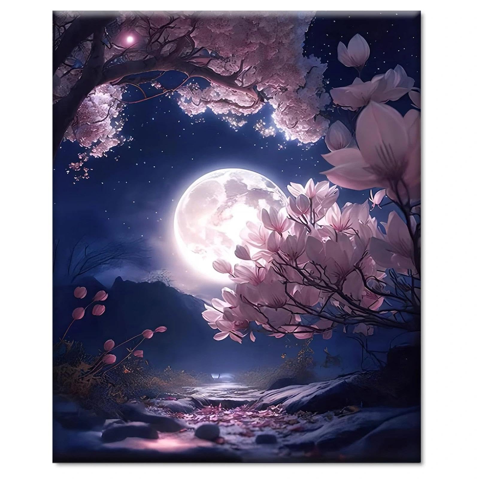 YALKIN Paint by Number for Adult Kits, DIY Oil Painting by Number Kits on Canvas for Adults Beginners for Home Wall Decor 12X16 Inch, Without Frames