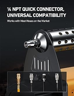 AstroAI T6 Offroad Air Compressor, 12 V Portable Air Pump with 7.06 CFM, AirCtrl, ¼ NPT Quick Connector, Heavy-Duty Truck Tire Inflator, Max 150 PSI for 4 × 4 SUV Vehicle RV ATV