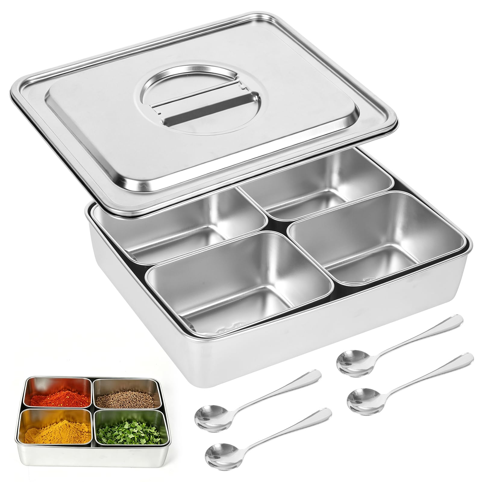Boîte à ingrédients à pizza inox pour en finir avec le désordre sur le plan de travail