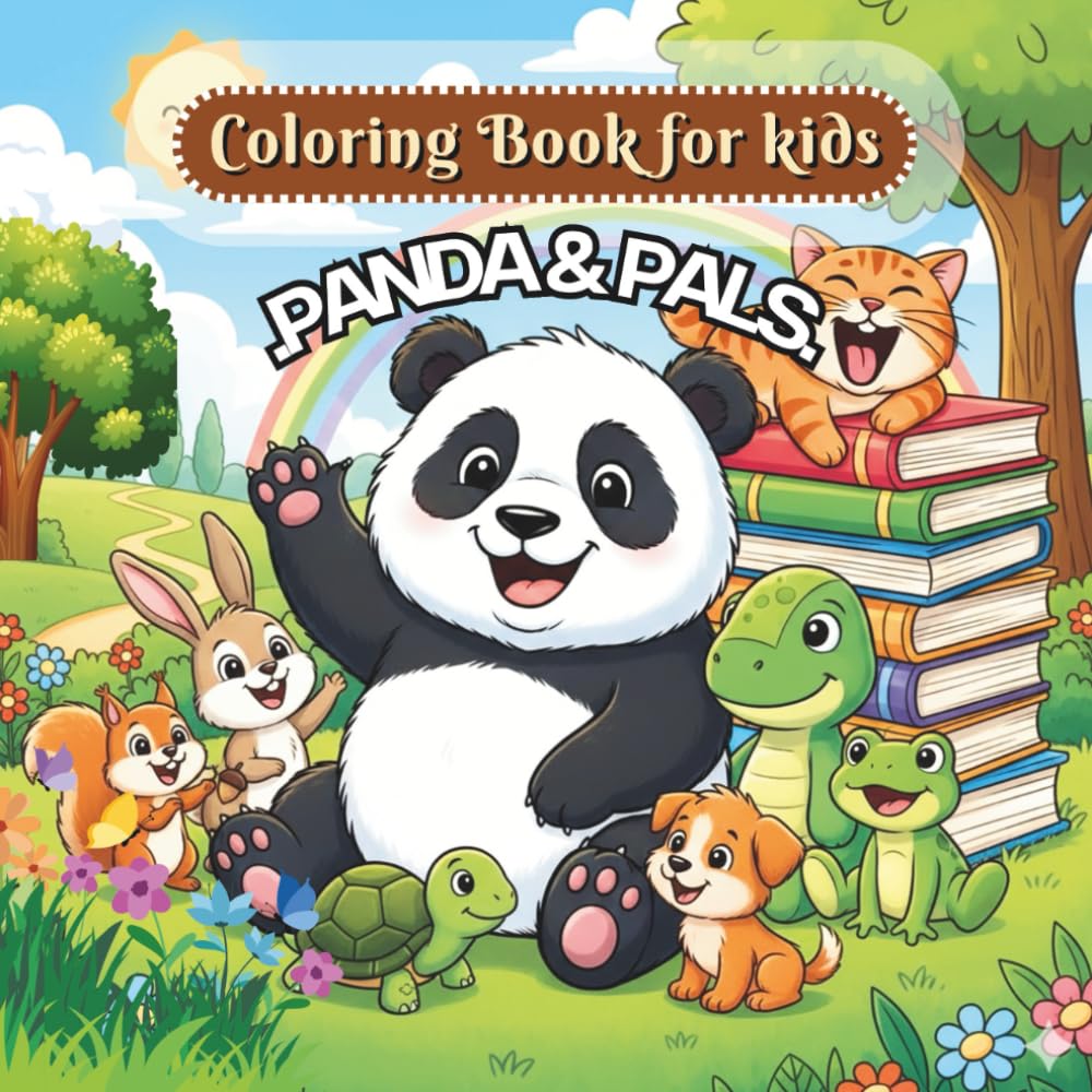 Panda & Pals: Happy Days Together: Coloring Book for creative kid