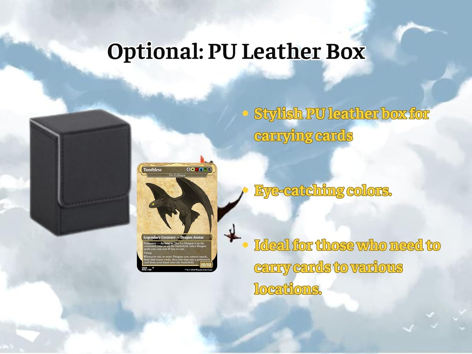 How to Lean Your Own Dragon Commander Deck | Dragon Card | Fan Made EDH Proxy • 100 MTG Cards Premium Set (Card Plus Leather Case)