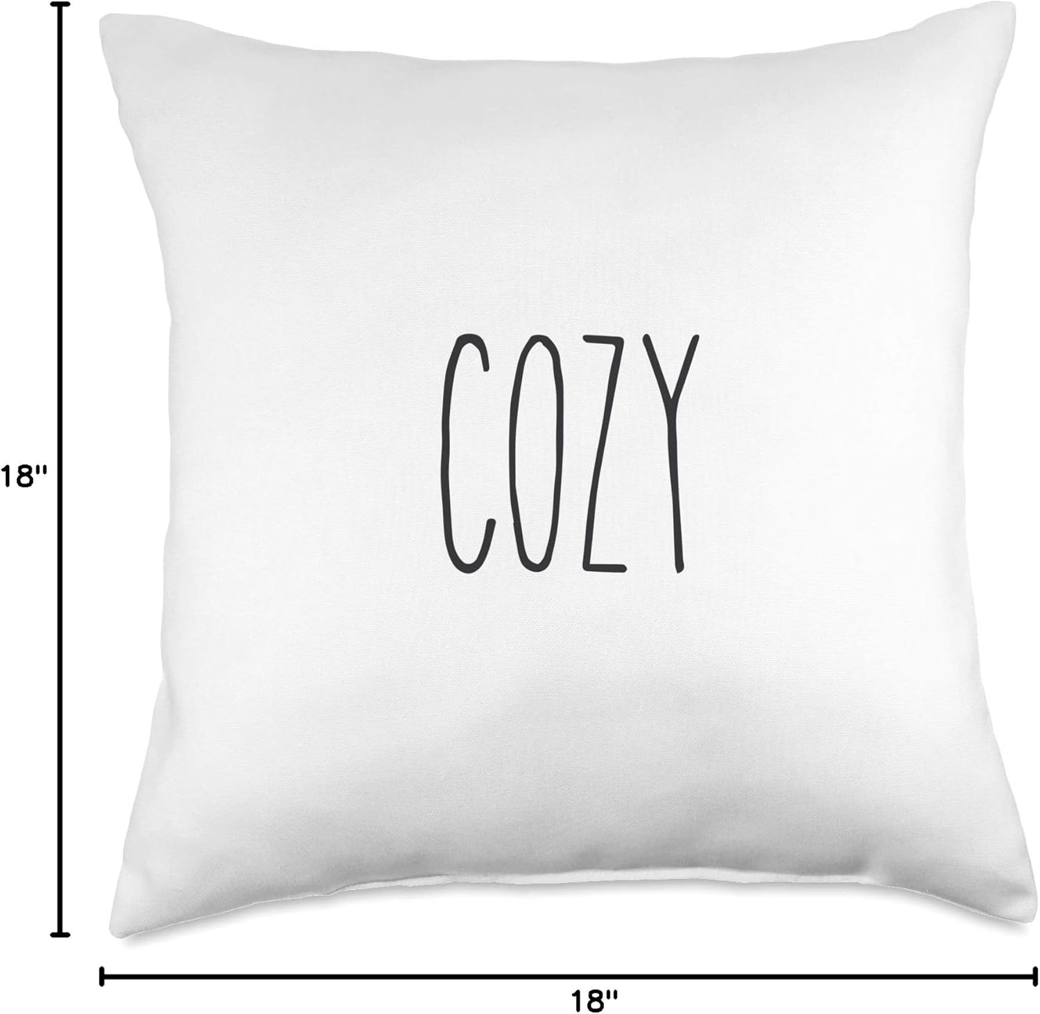 COZY, Rae Inspired Text Dunn, Relax, Enjoy, Chill Throw Pillow