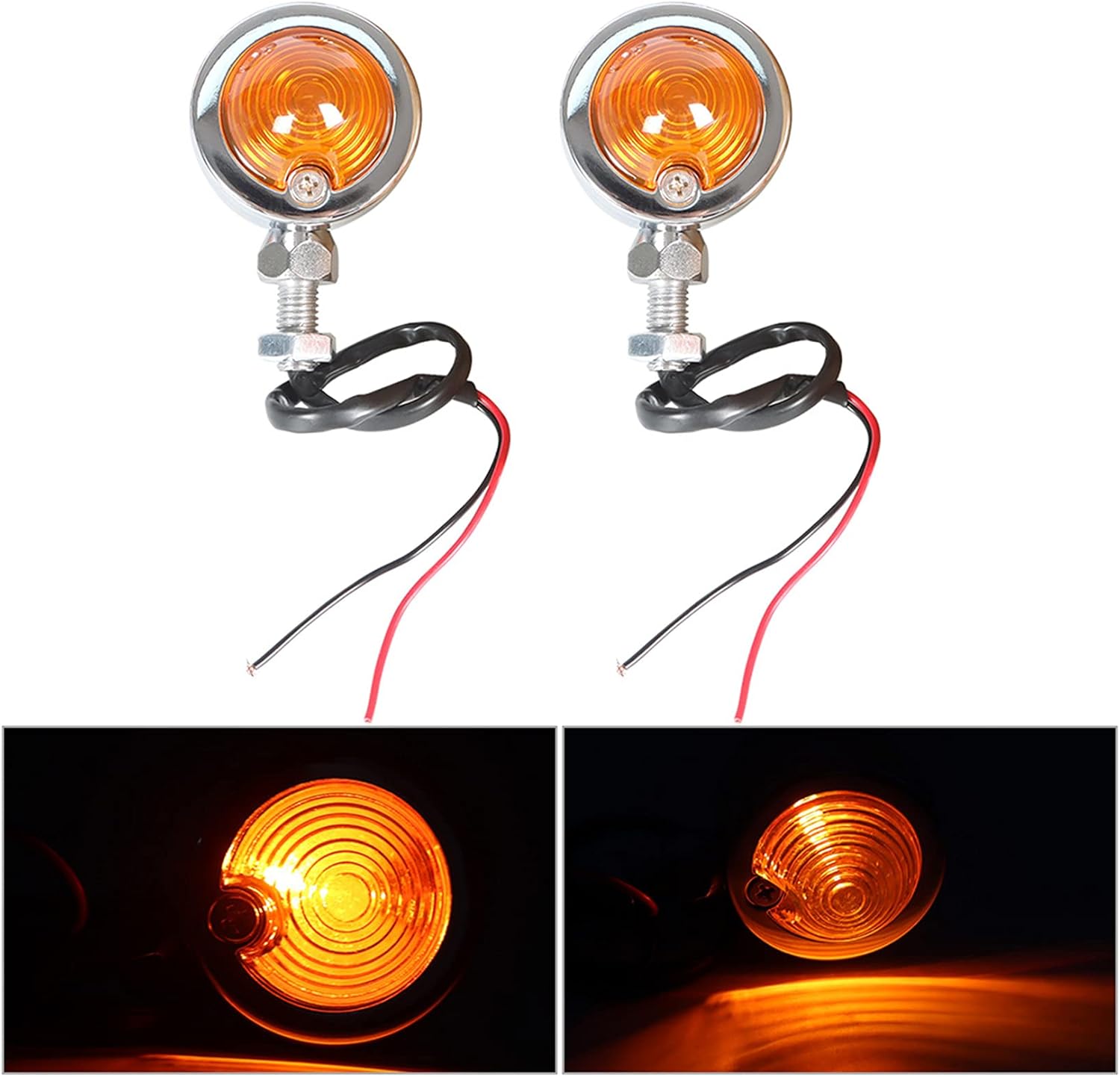 LABLT Motorcycle Passing Driving Spot Fog Light Turn Signal Light Bar with Bracket Set