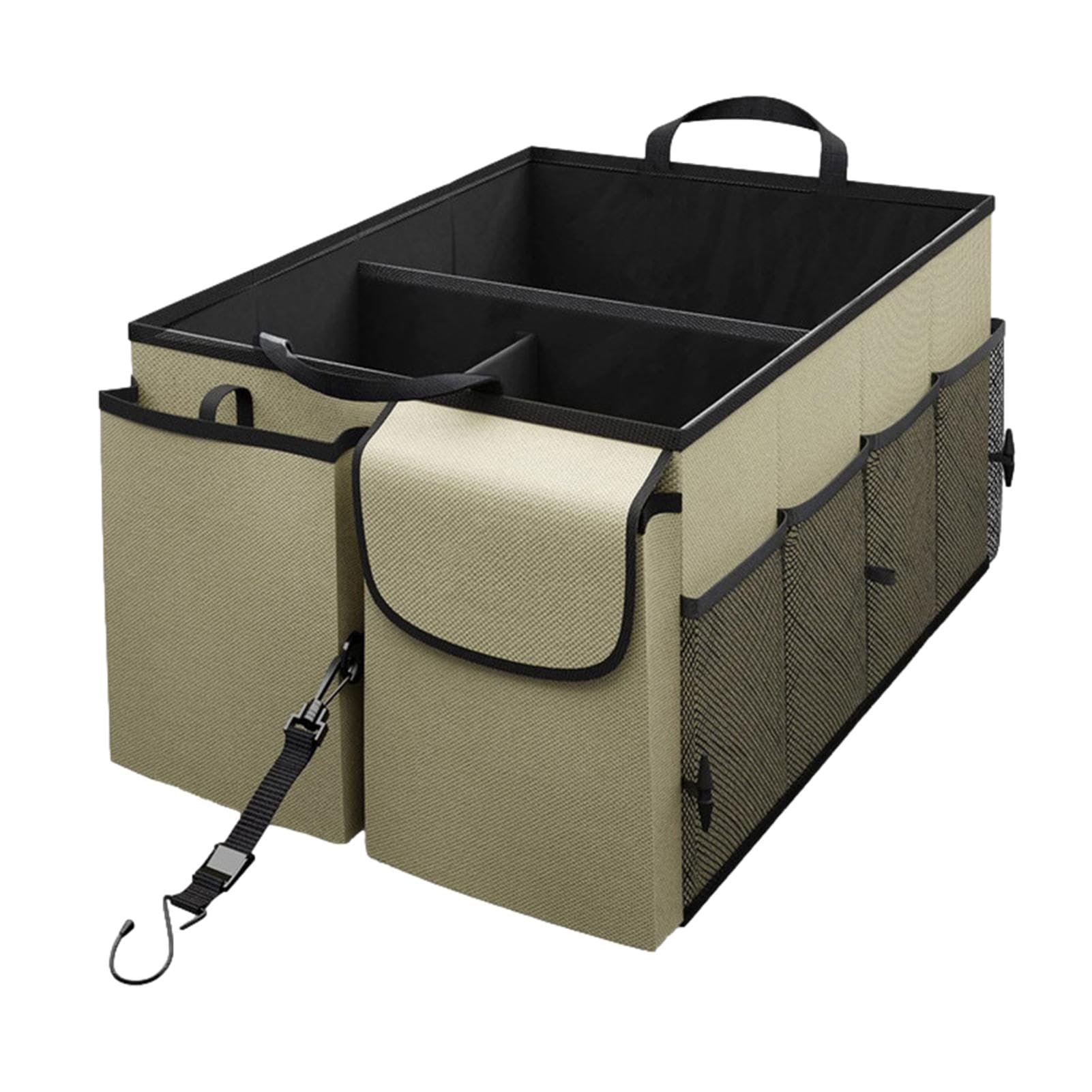 Organizer per bagagliaio | Scatola portaoggetti pieghevole | Organizzatore per bagagliaio multi-scomparto, per bagagliaio auto, contenitore per bagagliaio da 67 l, organizer antiscivolo per | per bagagliaio multi-scomparto, per bagagliaio auto, contenitor