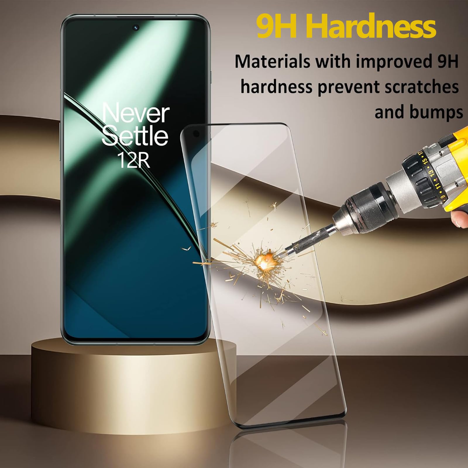 ANKUSP [2 Pack] Screen Protector for OnePlus 12R, 9H Hardness, HD Clear, Anti-Scratch, Bubble-Free Tempered Glass Screen Protector for OnePlus 12R 5G [NOT FOR OnePlus 12]