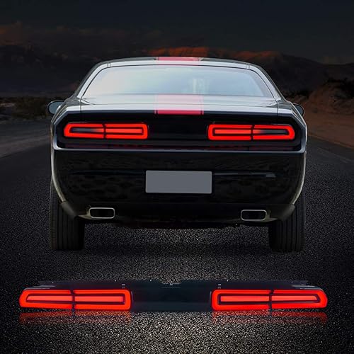 Miniatura 6 de VLAND - Luces traseras LED completas para Dodge Challenger Coupe 3 generación 2008 2009 2010 2011 2012 2013 2014 con kit de montaje de luces