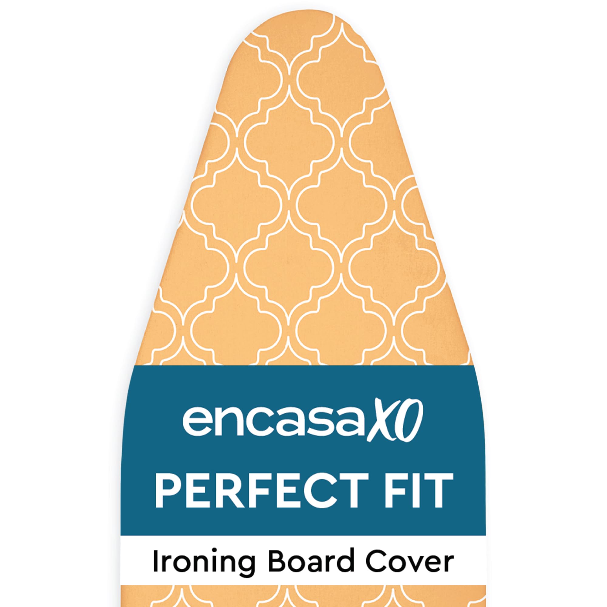 Encasa XO Ironing Board Covers and pad 125x46 cm- Thick 3mm Felt Padding, Drawstring Tightening & Lock, Heat Reflective, Scorch & Stain Resistant, for Wide Ironing Board - Grey Tiles — view 9