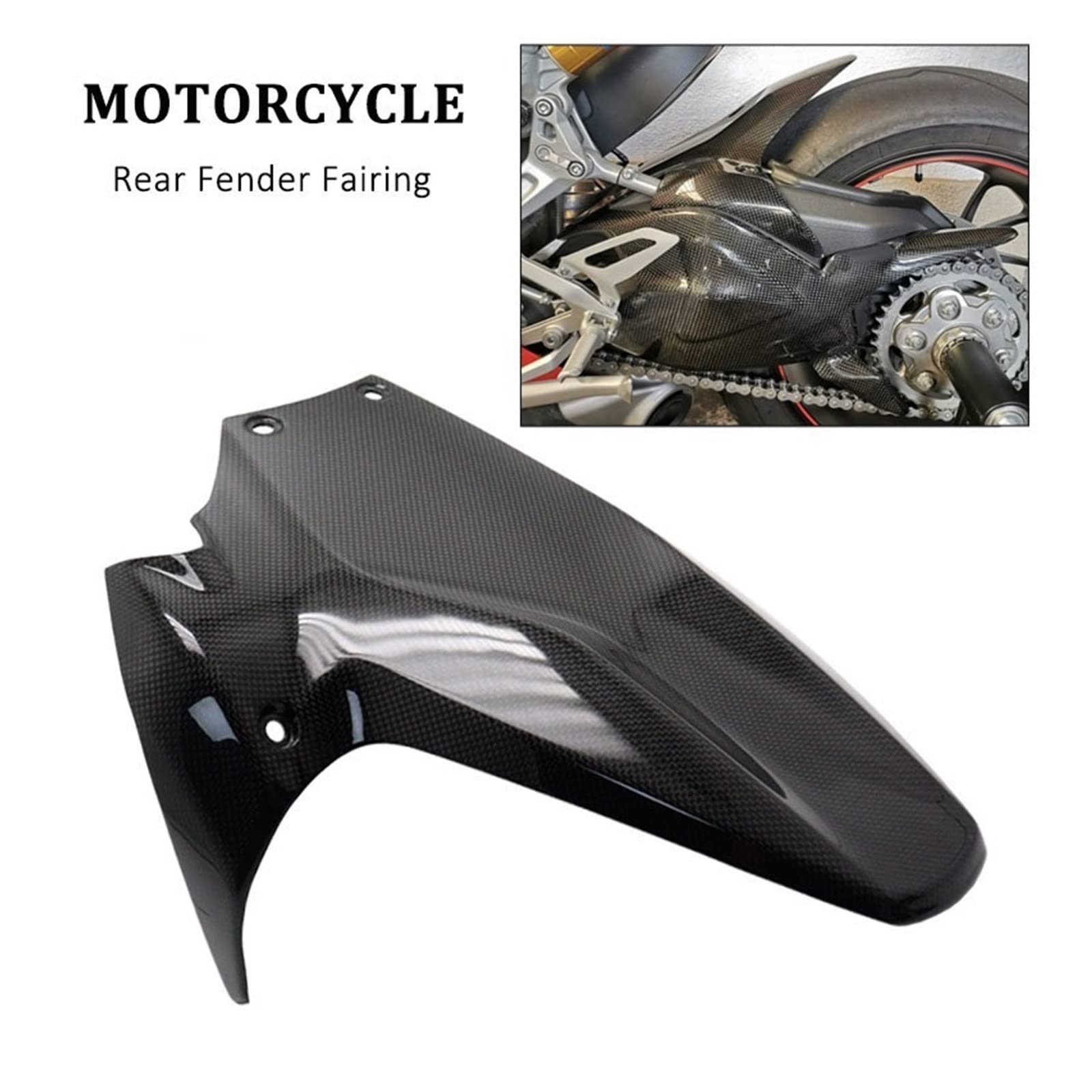Motorrad-Heckabdeckung Aus Echtem Karbon, Kotflügel Kotflügel Verkleidung Kompatibel Mit DUCATI Kompatibel Mit Panigale 1199 1299 2012–2017 V2 2020–2024