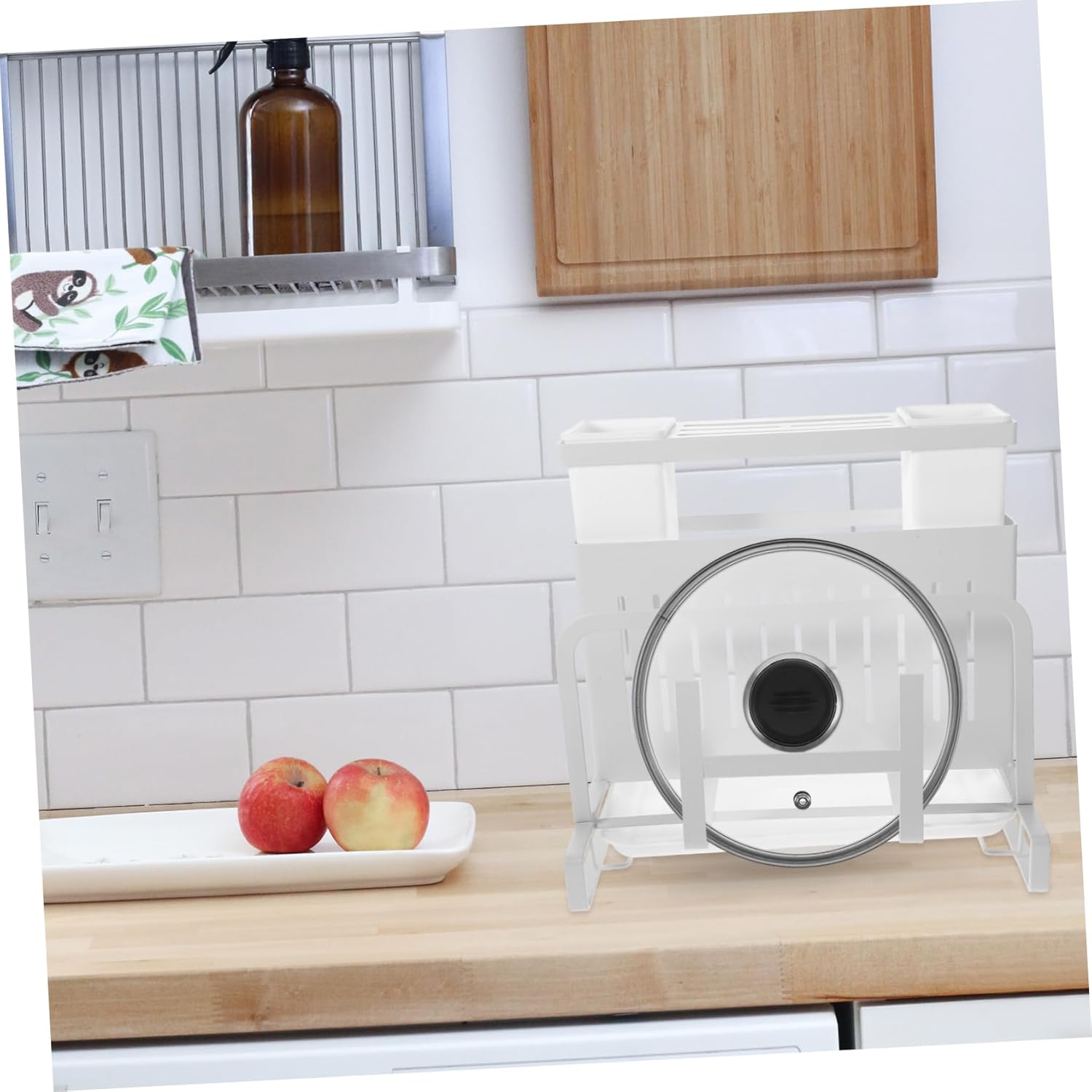 Cabilock Kitchen Utensil Holder Cutter Rack Organizer Cutting Board Stand Spatula Holder Sturdy