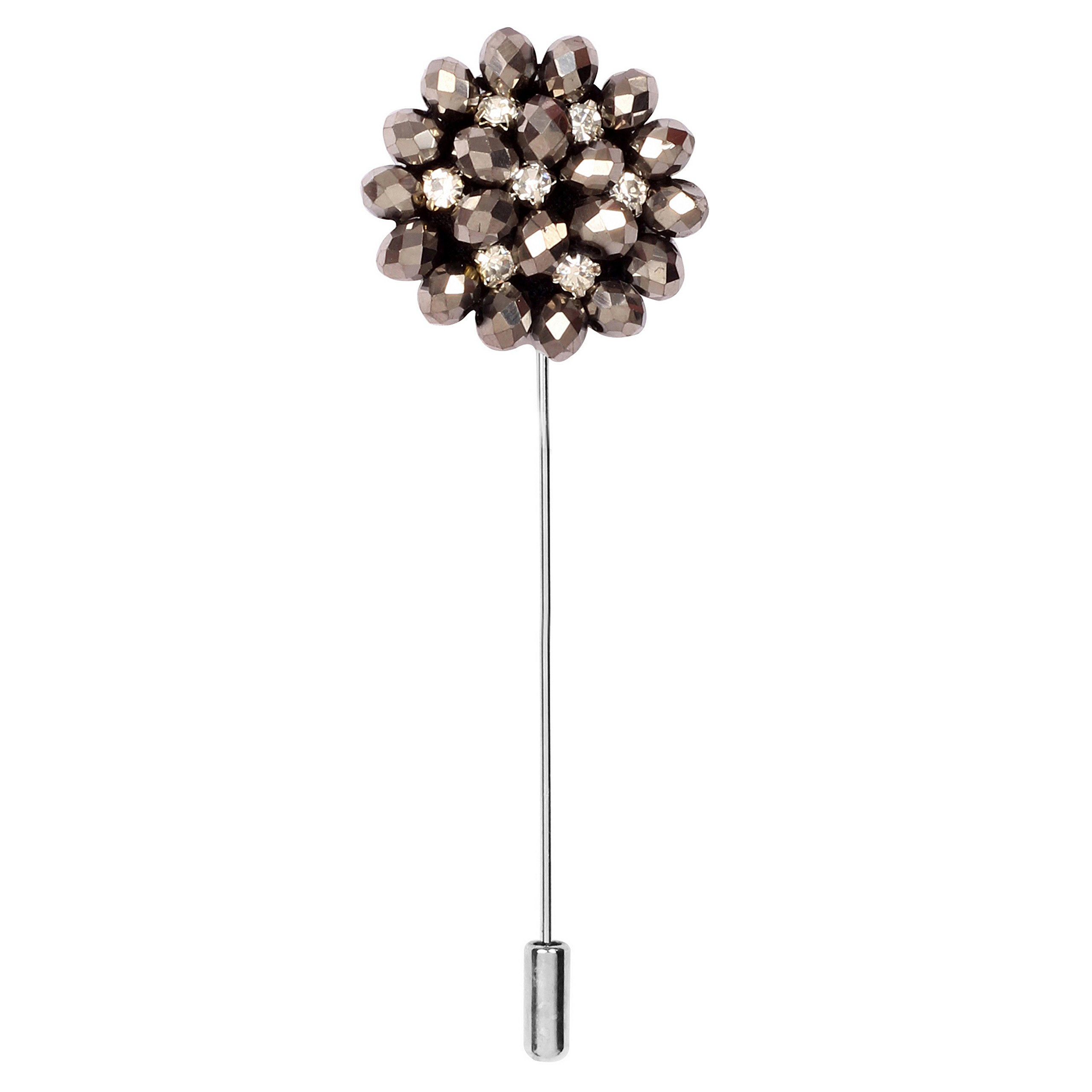 Peluche Stone Flower - Silver Colored Brooch/Lapel Pin for Men (B07869Q3YG) Amazon Price History, Amazon Price Tracker