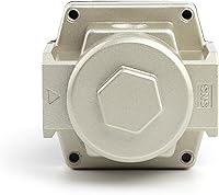 Vista 6 de Regulador de presión de aire SNS rosca hembra 1/8 NPT 0-150 PSI ajustable, con soporte y manómetro AR2000-N01