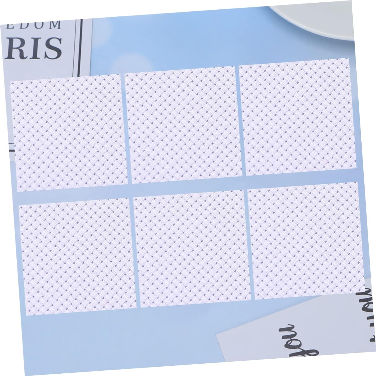 Angoily 6pcs Cross-Stitch Fabric DIY Embroidery Craft Cloth Embroidery Fabric Squares