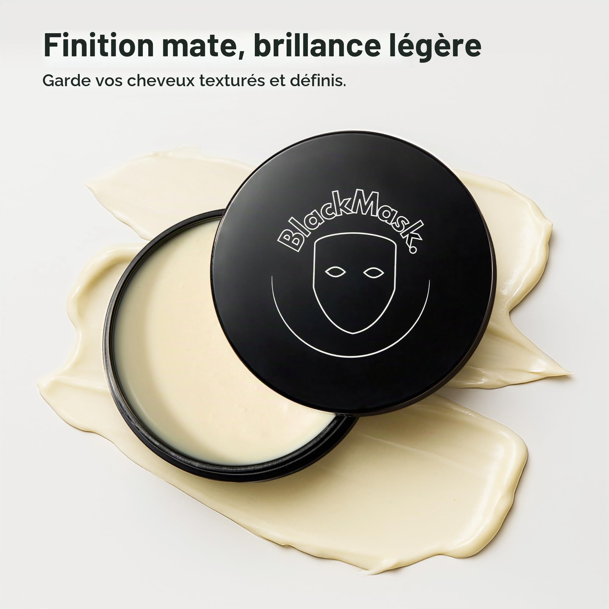 BlackMask Argile capillaire pour homme, facile à appliquer – Ajoute instantanément de la texture et du volume, finition mate, tenue solide, argile coiffante