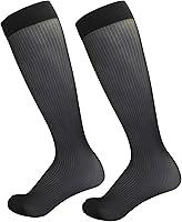 HIHOSSI Men's Ultra Thin Breathable Business Dress Socks - 93% Nylon, Moisture Wicking, Reinforced Toe, US 7-12