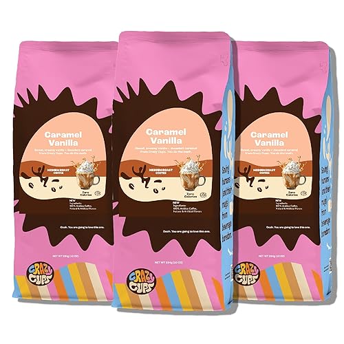 Miniatura 7 de Crazy Cups Paquete variado de café molido saborizado, incluye tostadas francesas de canela, vainilla caramelo, especias de caramelo de calabaza, en