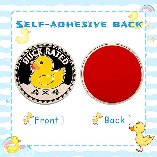 Miniatura 10 de Emblema de automóvil con clasificación de pato de 4 x 4 pulgadas, insignias de metal 3D, emblemas redondos compatibles con vehículos, camiones, SUV,