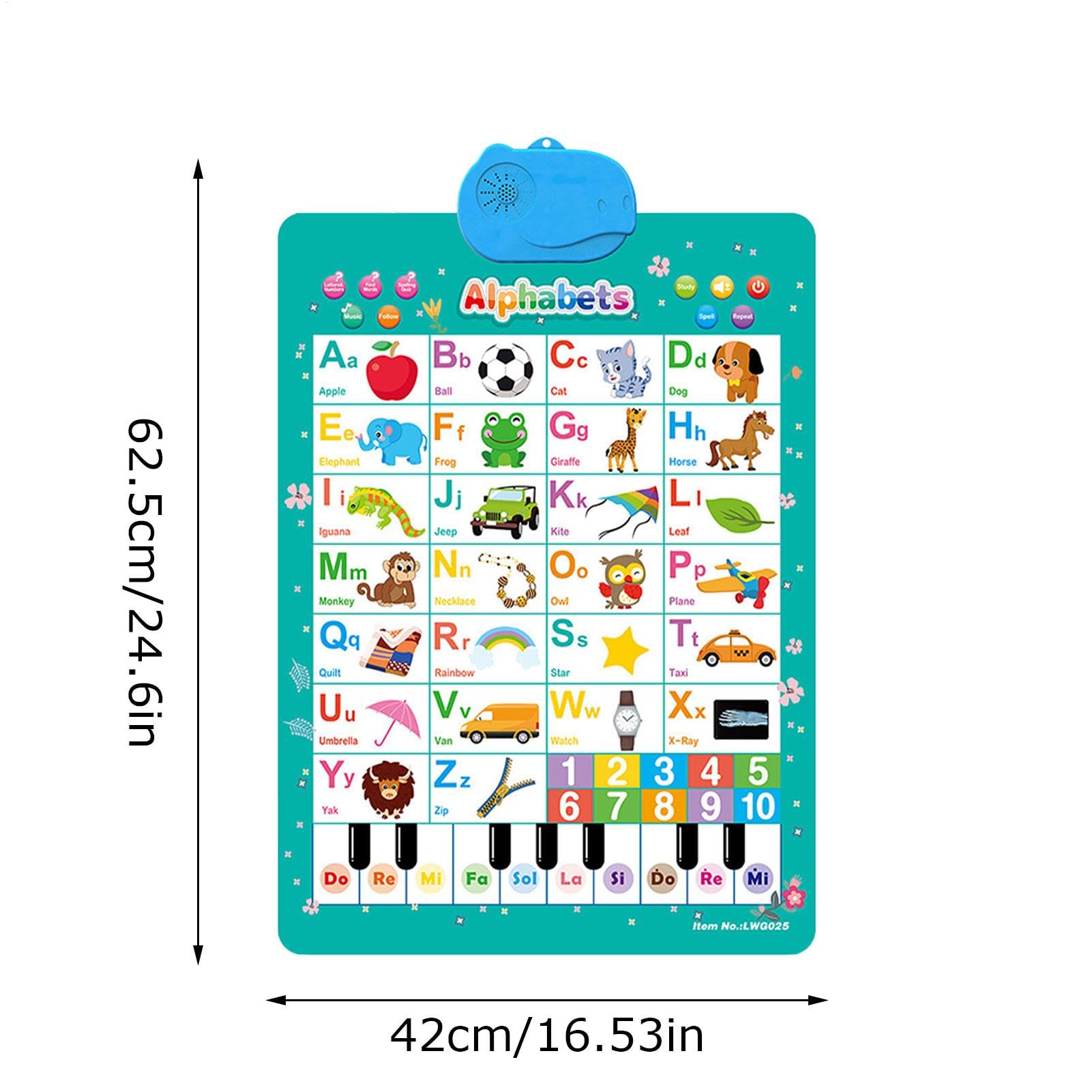 Sound Wall Phonics Chart, Interactive Educational Colorful Sound Posters, Electronic Alphabet Pronunciation Learning Chart for Preschool, Kindergarten, Boys and Girls