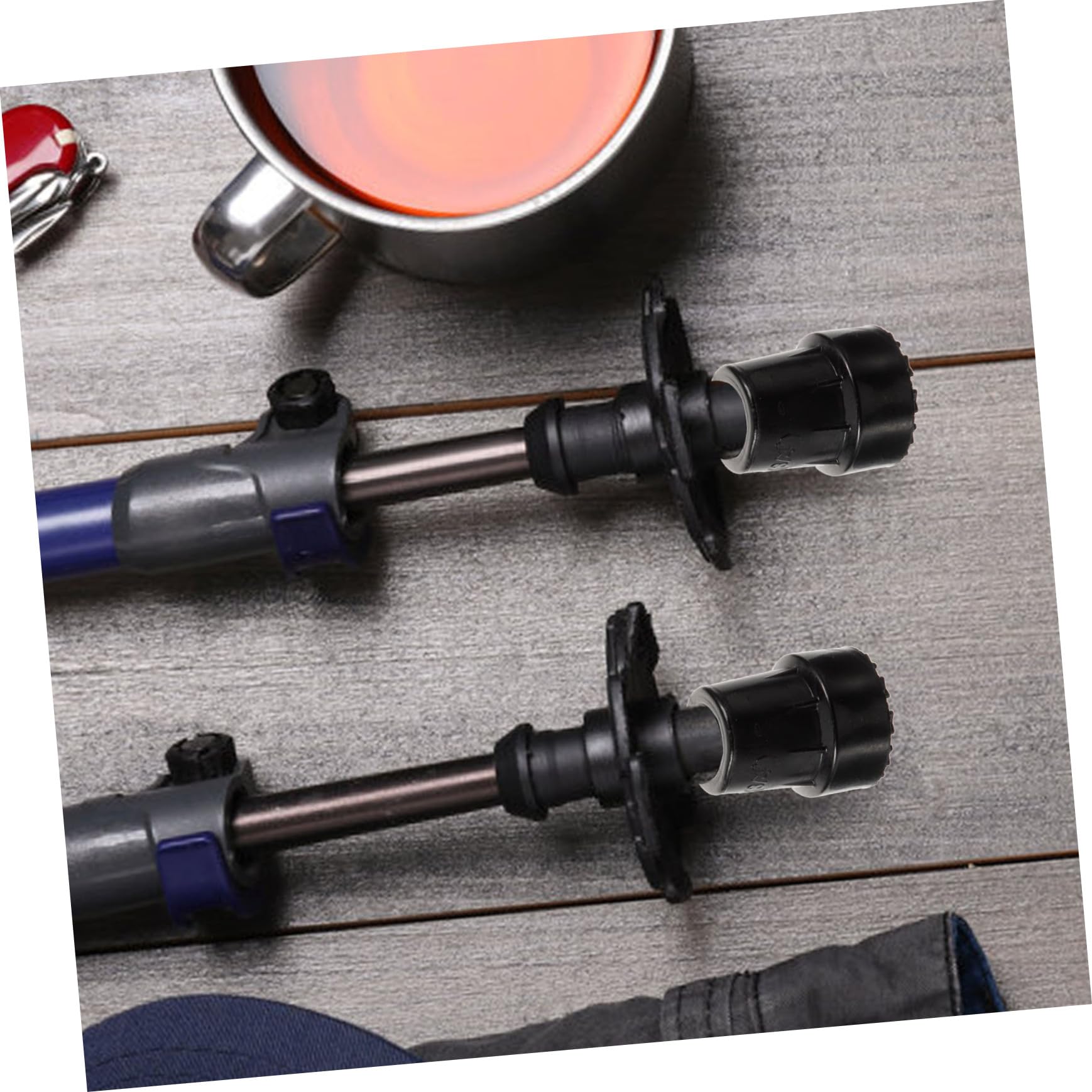 FOMIYES 4pcs PVC Resin Crutch End Mat Cane Replacement Tips Small Cane Tips Replacement Cane Tips Black