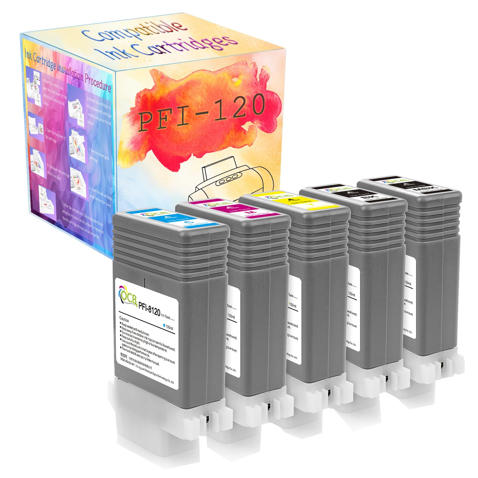 Canon TM 200/TM 205/TM 300 & TM 305 PFI 120 130ml Ink ...   Plot It