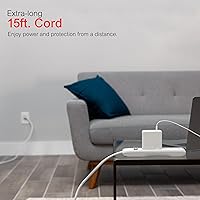 Vista 18 de GE Protector SurGE de 6 tomas, cable de extensión de 15 pies