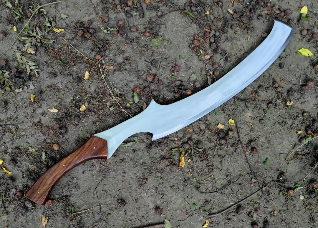 Empire - 28 Inch Long Egyptian Kopesh Full Tang Handmade J2 Steel Khopesh with Sheath - Olive Wood Grip Greek Sword Sharp Edge Best Gift for Him - Birthday Gift