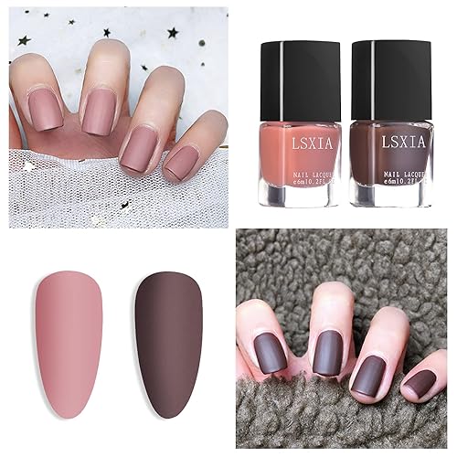 Miniatura 4 de Juego de esmaltes de uñas mate de 6 colores, acabado mate, esmalte de uñas aterciopelado, efecto niebla, impermeable, de larga duración, para otoño,