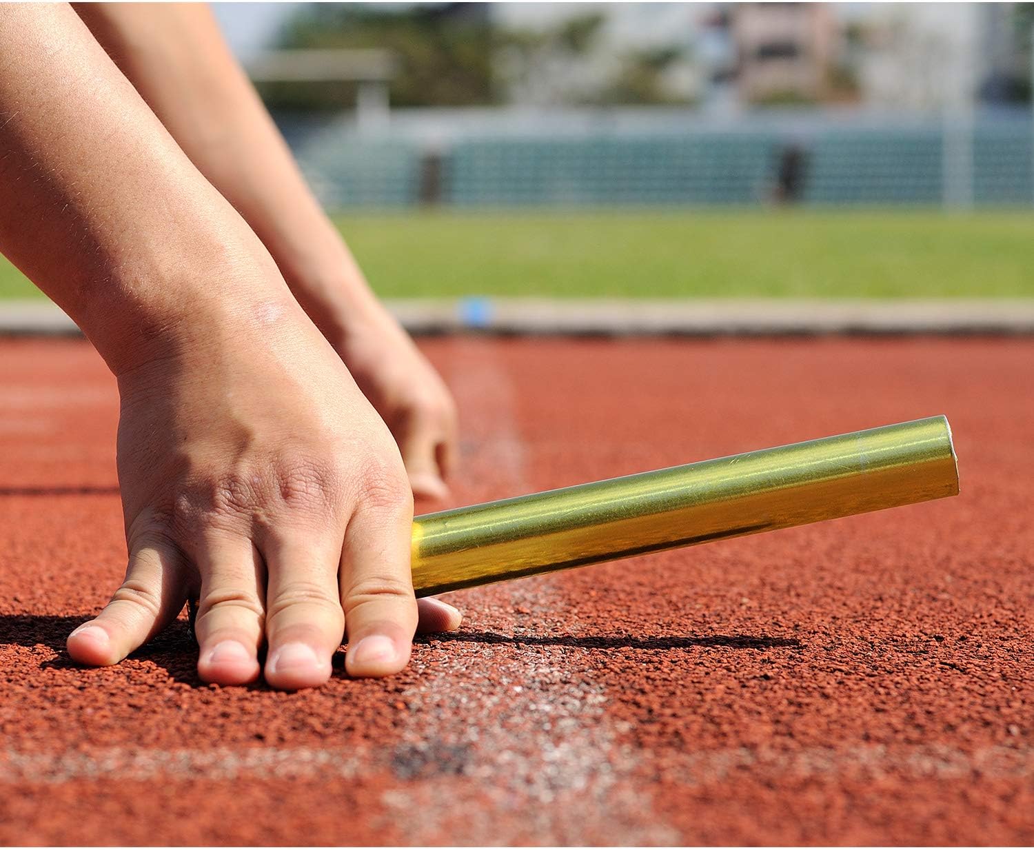 Zhehao 5 Pcs Track Batons for Relay Aluminum Running Field Race Batons for Students, Office, Clark, Outdoor