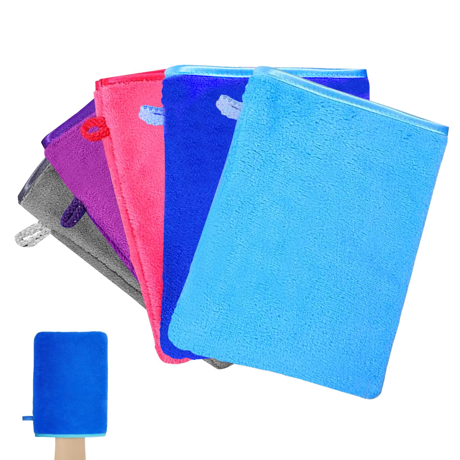 Gants De Toilette En Microfibre 5 Gants De Nettoyage Du Visage