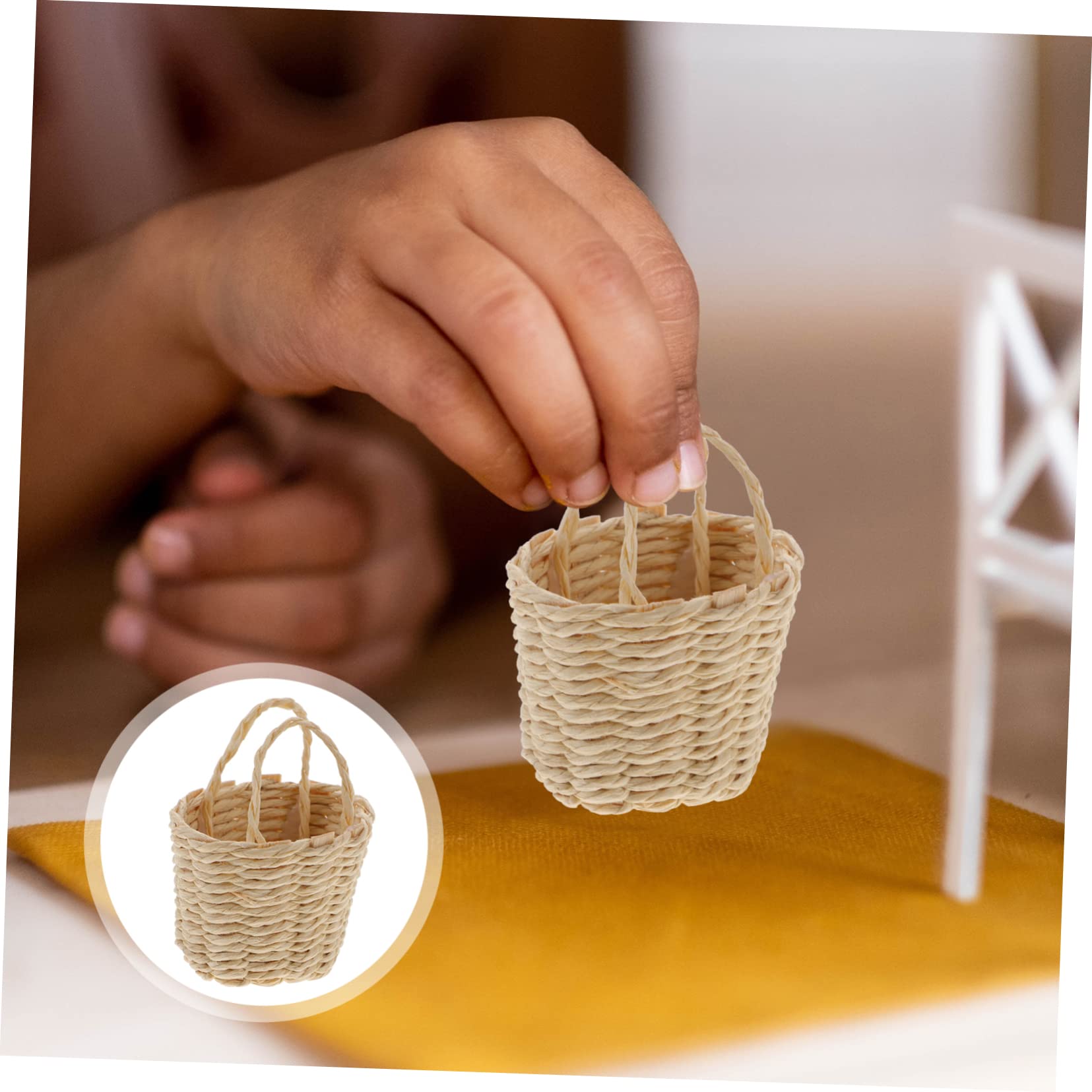 COLLBATH Gewebter Aufbewahrungskorb Rot - Runder Seilkorb Mit Griff Für Heimorganisation