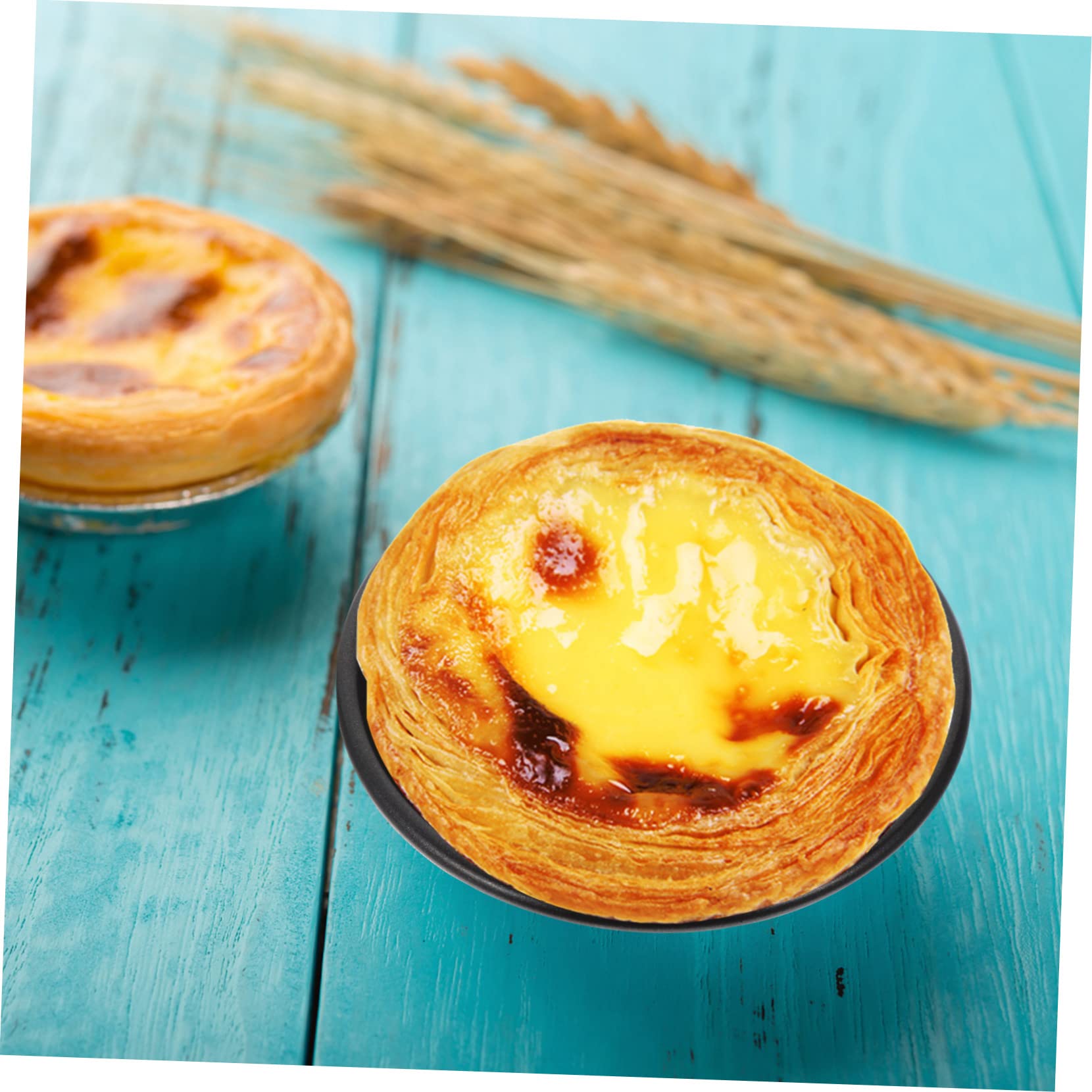 ULTECHNOVO Molde De Tarta De Huevo Moldes De Tarta No Moldes De Pastel Para Hornear Molde Para Hornear Pan Mini Moldes Para Flan Para Hornear Black 4 Piezas X 4