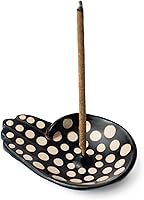 Vista 8 de Luna Sundara Exquisito soporte de incienso hecho a mano: ideal para varillas de incienso y quemadores hechos a mano en chulucanas, Perú por Rojo