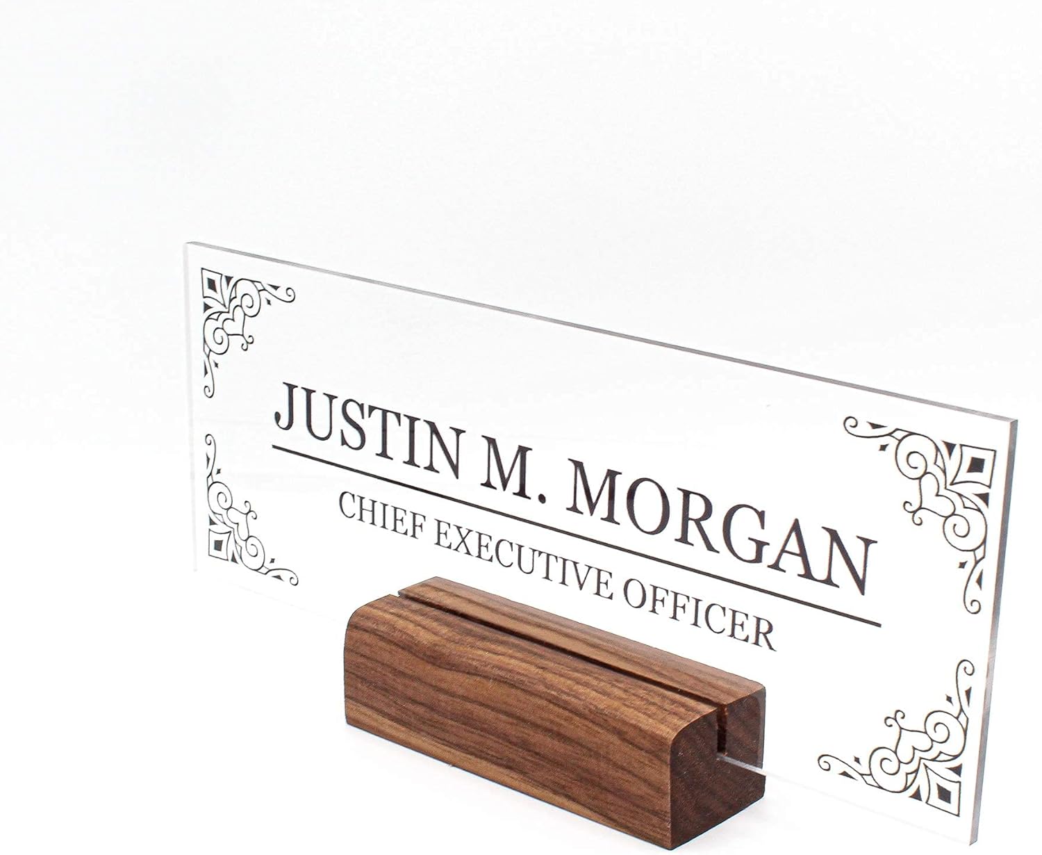 ARTSWAVE Acrylic Name Plate for Desk - Personalized Desk Name Plate with Custom Engraving - Name Sign for Office - Premium Desk Decor - Ideal for Professional Workspace - 3x8 inches - Image 7