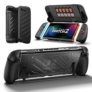 JSAUX Split Protective Case for Nintendo Switch 2 TPU Middle Frame PC Front Cover Non-Slip Ergonomic Grip Storage