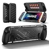 JSAUX Split Protective Case for Nintendo Switch 2, TPU Middle Frame & PC Front Cover, Non-Slip Ergonomic Grip, Storage for 10 Game Cards, Supports Stand Use, Shock Absorption & Anti-Scratch-PC0114