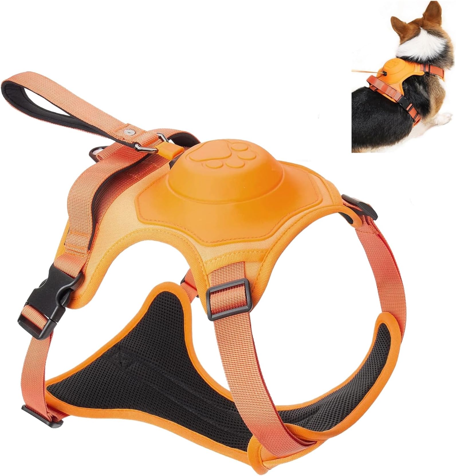 Dog Harness with Retractable Dog Leash as one, NoPull Pet Harness with