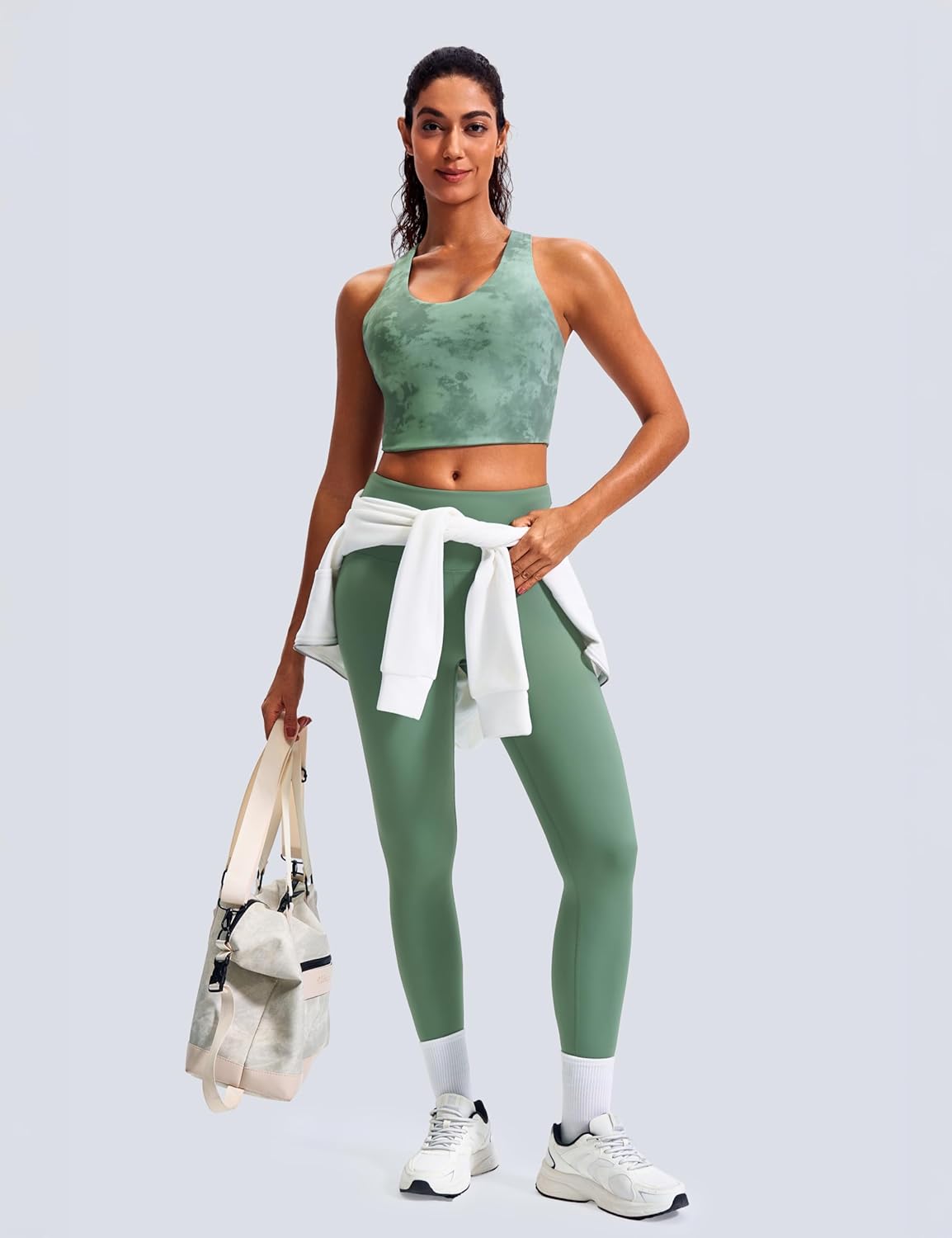 Sports Bras for Women Criss-Cross Back Padded Workout Tank Tops Medium Support Crop Tops for Women - Image 5