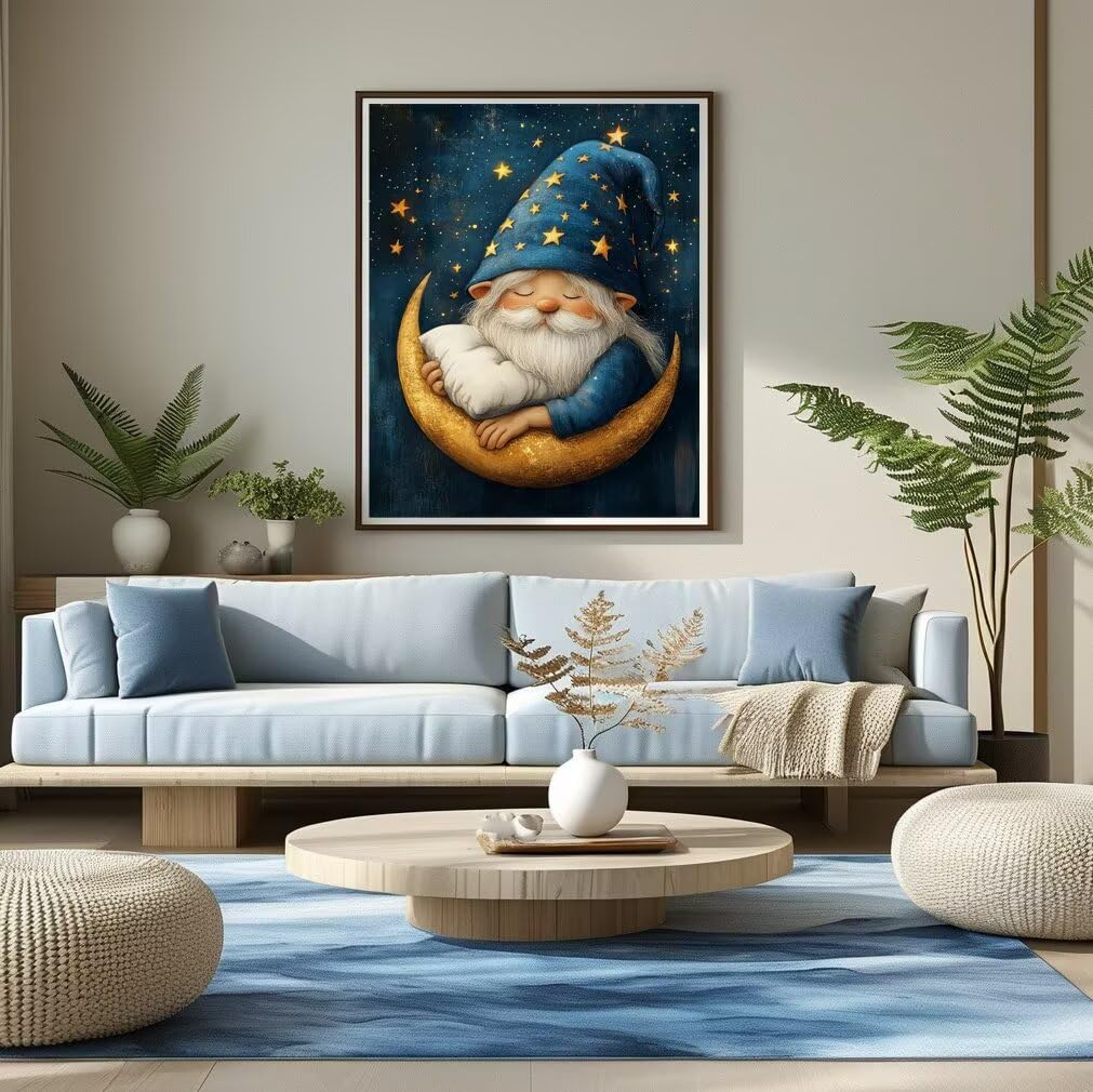Malarstwo diamentowe 5D, XXL, 70 x 90 cm, dla dzieci od 6 lat, księżyc, kwadratowe kamienie, zestaw do majsterkowania, dla dorosłych, mozaika, haft, dekoracja festiwalowa, F-245